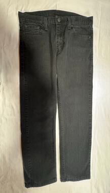 Levi's 513 Men's Black Slim Straight Jeans W30 L30 WaterLess Stretch 08513-0124